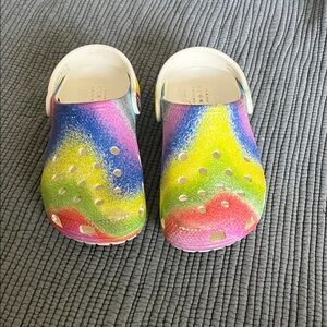 Tie-dye Kids Crocs. Little kid (toddler) size 12